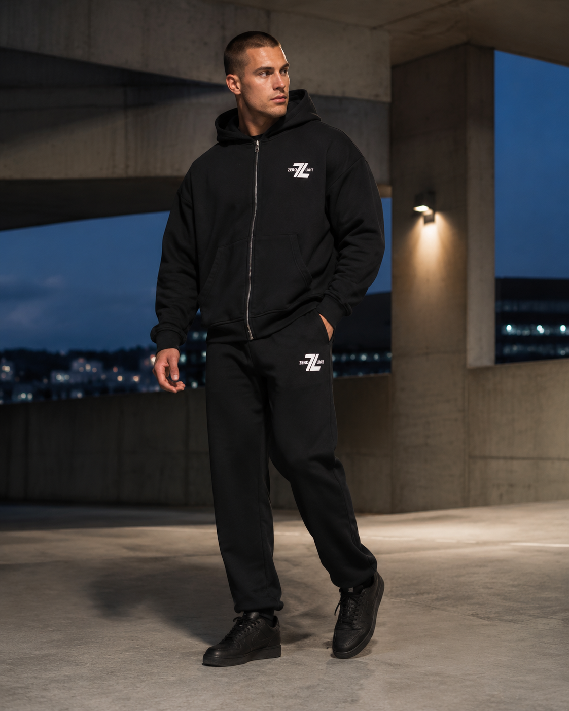 ZERO LIMIT 360 GSM Full-Zip Set Schwarz – Model