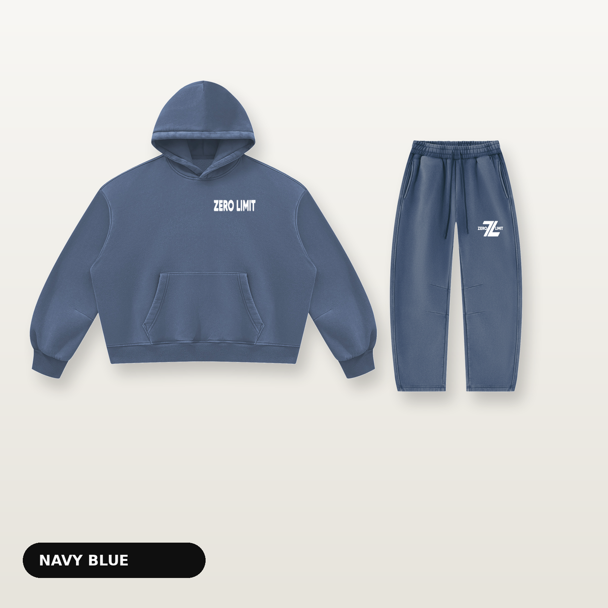 ZERO LIMIT Set Navy – Hoodie und Jogger
