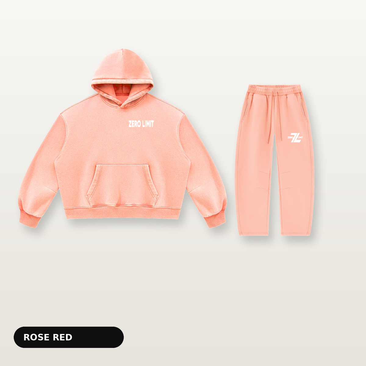 ZERO LIMIT Set Koralle – Hoodie und Jogger