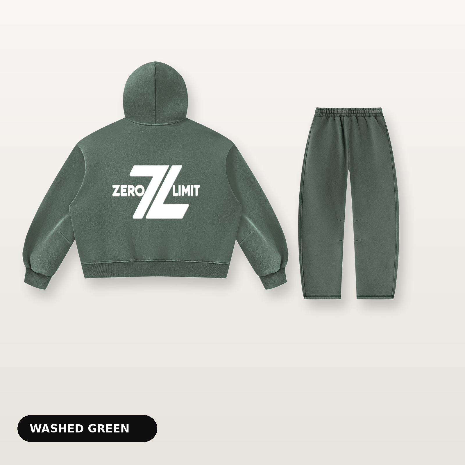 ZERO LIMIT Set Vintage Grün – Rückansicht